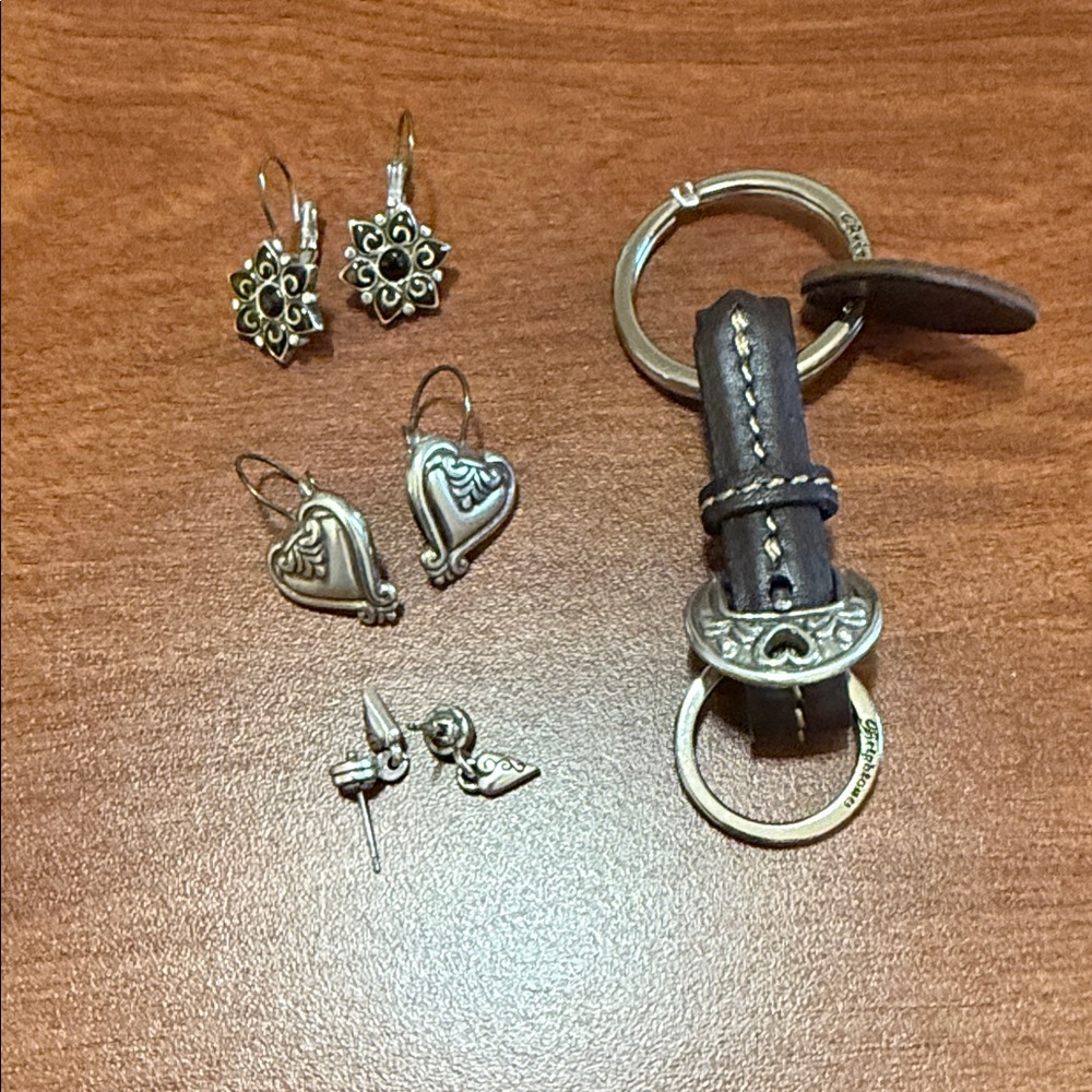 Lot of Brighton earrings and keychain